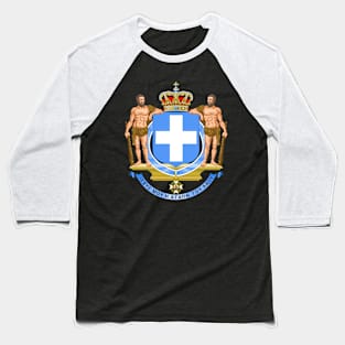 Coat of Arms of Greece (blue cross) Baseball T-Shirt